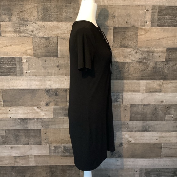 White House Black Market Black Dress With Tie Front - Picture 3 of 16